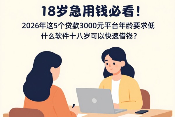 18岁急用钱必看！2026年这5个贷款3000元平台年龄要求低，什么软件十八岁可以快速借钱？