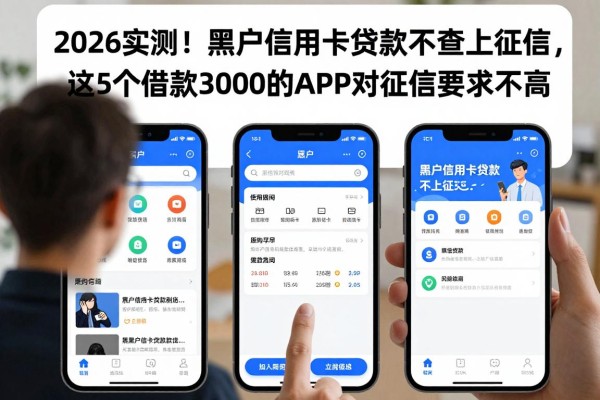 2026实测!黑户信用卡贷款不查上征信,这5个借款3000的APP对征信要求不高