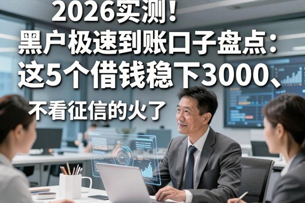 2026实测！黑户极速到账口子盘点：这5个借钱稳下3000、不看征信的口子火了