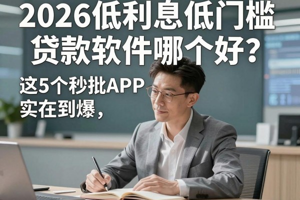 2026低利息低门槛贷款软件哪个好?这5个秒批APP实在到爆,速看
