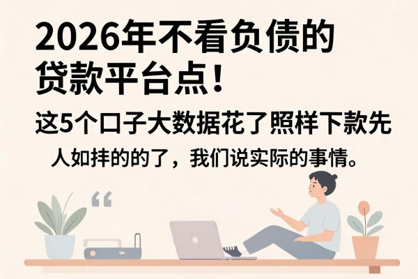 2026年不看负债的贷款平台盘点!这5个口子大数据花了照样下款