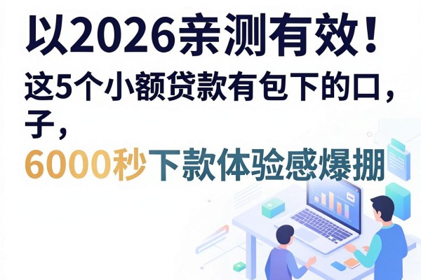 2026亲测有效!这5个小额贷款有包下的口子,6000秒下款体验感爆棚