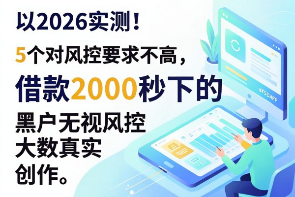 2026实测!5个对风控要求不高、借款2000秒下的黑户无视风控大数据的app真实方法