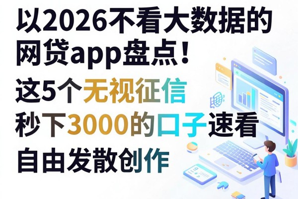 2026不看大数据的网贷app盘点!这5个无视征信秒下3000的口子速看