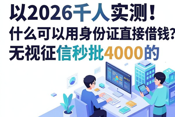 2026千人实测！什么可以用身份证直接借钱？这5个无视征信秒批4000的App曝光