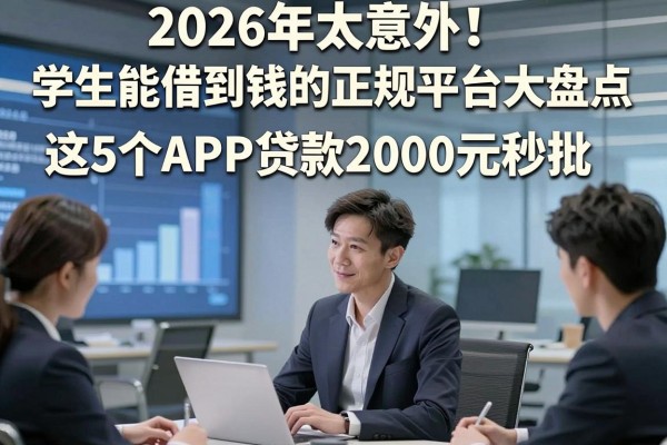 2026年太意外！学生能借到钱的正规平台大盘点，这5个APP贷款2000元秒批