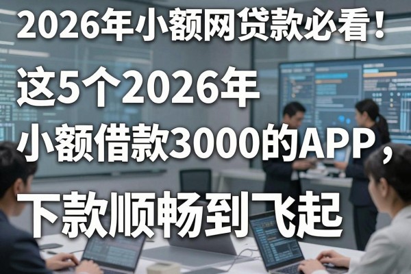 2026年小额网贷款必看！这5个2026年小额借款3000的APP，下款顺畅到飞起
