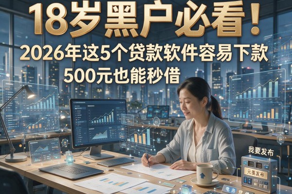 18岁黑户必看！2026年这5个贷款软件容易下款，500元也能秒借