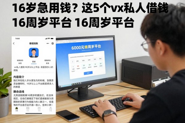 16岁急用钱?这5个vx私人借钱16周岁平台,6000元秒到账!