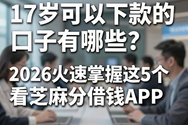 17岁可以下款的口子有哪些?2026火速掌握这5个看芝麻分借钱APP