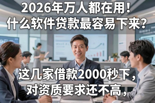 2026年万人都在用！什么软件贷款最容易下来？这几家借款2000秒下，对资质要求还不高