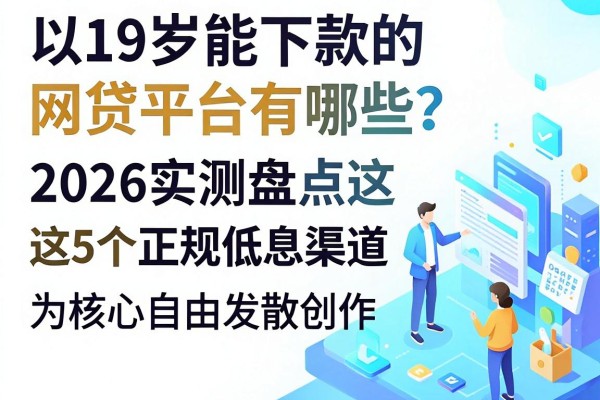 19岁能下款的网贷平台有哪些?2026实测盘点这5个正规低息渠道