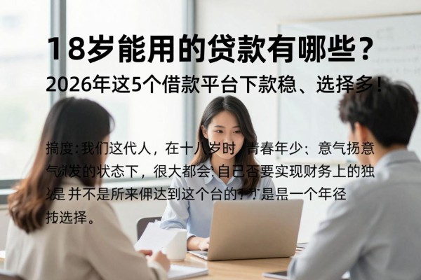 18岁能用的贷款有哪些?2026年这5个借款平台下款稳、选择多!
