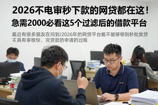 2026不电审秒下款的网贷都在这!急需2000必看这5个过滤后的借款平台