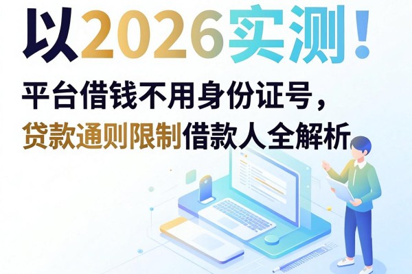2026实测!这5个平台借钱不用身份证号,贷款通则限制借款人全解析