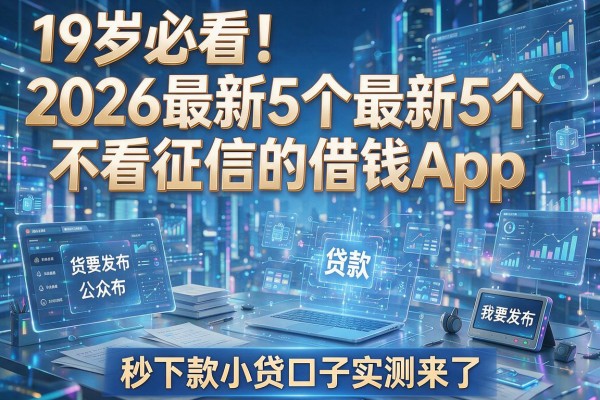 19岁必看！2026最新5个不看征信的借钱App，秒下款小贷口子实测来了