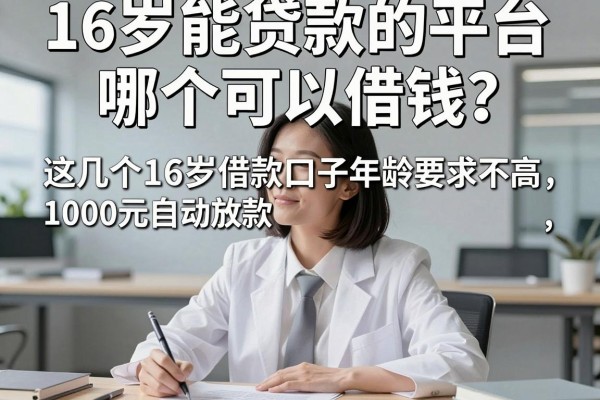 16岁能贷款的平台哪个可以借钱？这几个16岁借款口子年龄要求不高，1000元自动放款超好用！