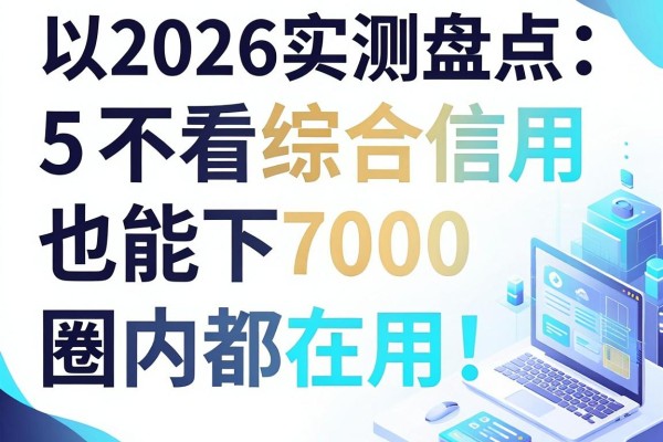 2026实测盘点:5个不看综合信用也能下7000的借钱软件,圈内都在用!