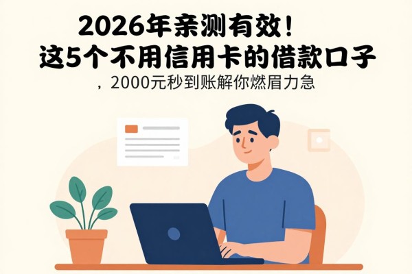 2026年亲测有效！这5个不用信用卡的借款口子，2000元秒到账解你燃眉之急