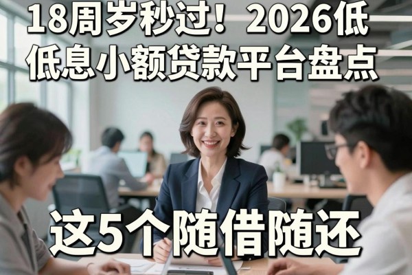 18周岁秒过!2026低息小额贷款平台盘点,这5个随借随还