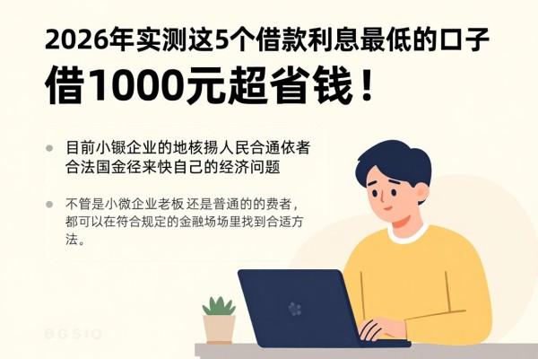2026年实测这5个借款利息最低的口子，借1000元超省钱！