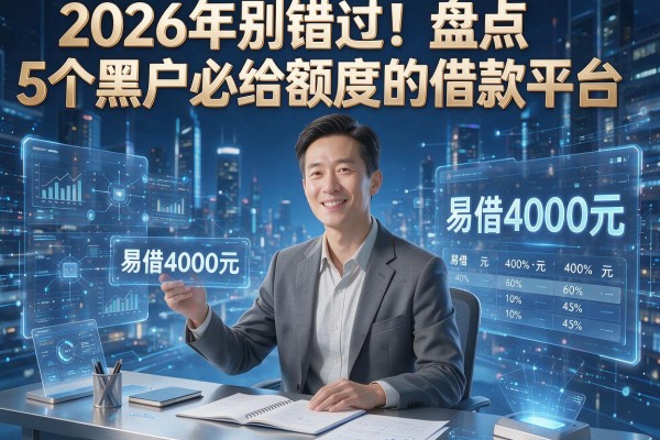 2026年别错过！盘点5个黑户必给额度的借款平台，易借4000元
