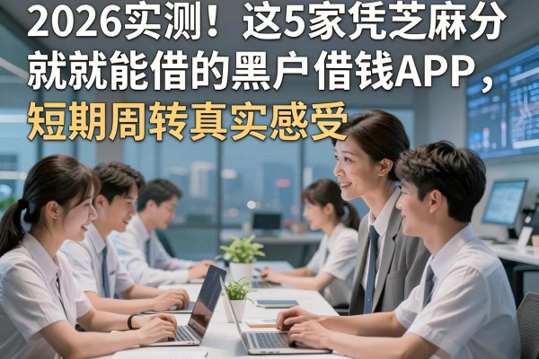 2026实测!这5家凭芝麻分就能借的黑户借钱APP,短期周转真实感受