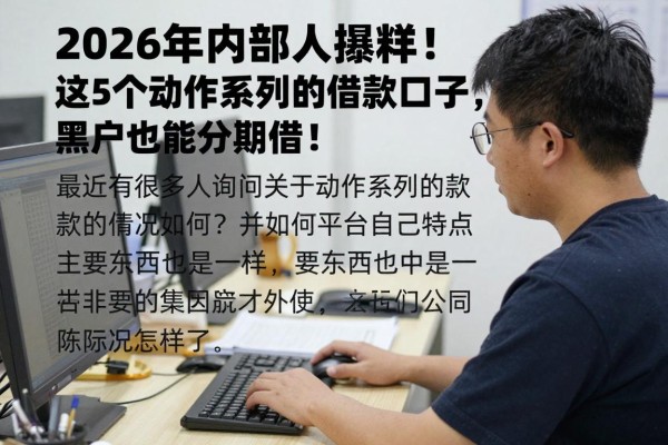 2026年内部人爆料!这5个动作系列的借款口子,黑户也能分期借!