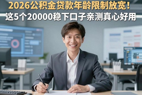 2026公积金贷款年龄限制放宽!这5个20000稳下口子亲测真心好用