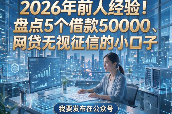 2026年前人经验！盘点5个借款50000、网贷无视征信的小口子