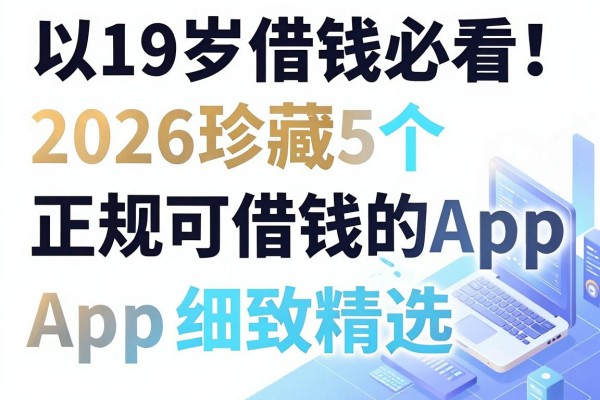 19岁借钱必看!2026珍藏5个正规可借钱的App细致精选