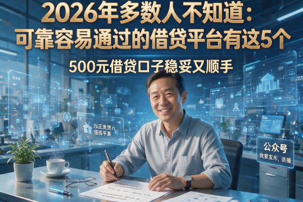 2026年多数人不知道：可靠容易通过的借贷平台有这5个，500元借贷口子稳妥又顺手