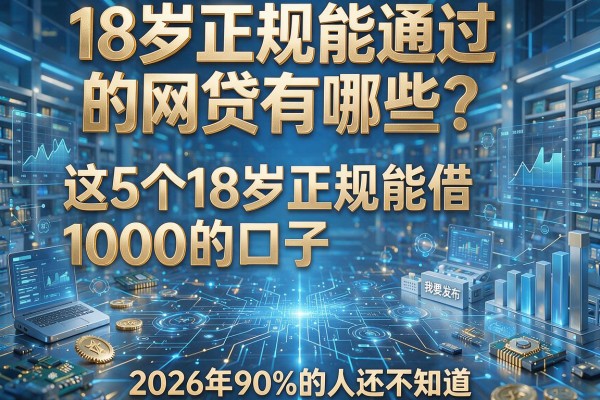 18岁正规能通过的网贷有哪些？这5个18岁正规能借1000的口子，2026年90%的人还不知道！