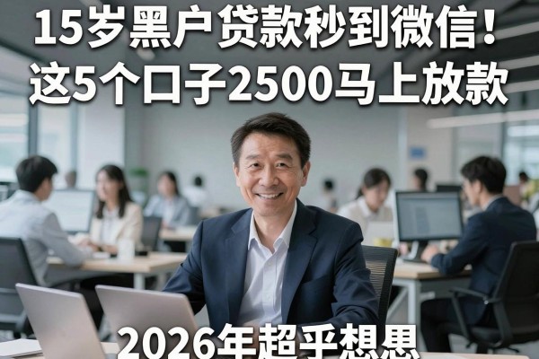 15岁黑户贷款秒到微信!这5个口子2500马上放款,2026年超乎想象!