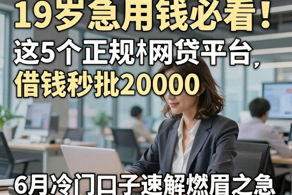 19岁急用钱必看！这5个正规网贷平台借钱秒批20000，6月冷门口子速解燃眉之急