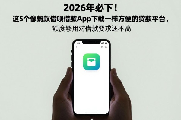 2026年必下！这5个像蚂蚁借呗借款app下载一样方便的贷款平台，额度够用对借款要求还不高