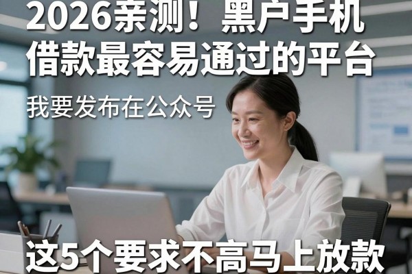 2026亲测！黑户手机借款最容易通过的平台，这5个要求不高马上放款