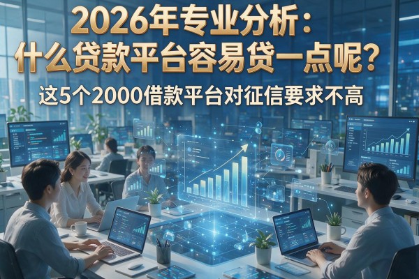2026年专业分析：什么贷款平台容易贷一点呢？这5个2000借款平台对征信要求不高！