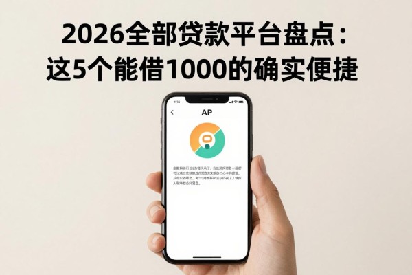 2026全部贷款平台盘点：这5个能借1000的APP确实便捷
