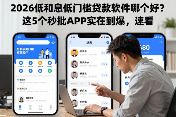 2026低利息低门槛贷款软件哪个好？这5个秒批APP实在到爆，速看