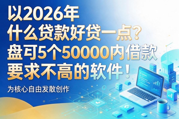 2026年什么贷款好贷一点？盘点5个50000内借款要求不高的软件！