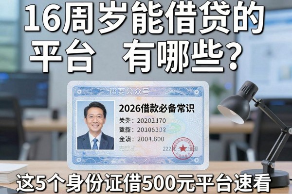 16周岁能借贷的平台有哪些?2026借款必备常识,这5个身份证借500元平台速看!