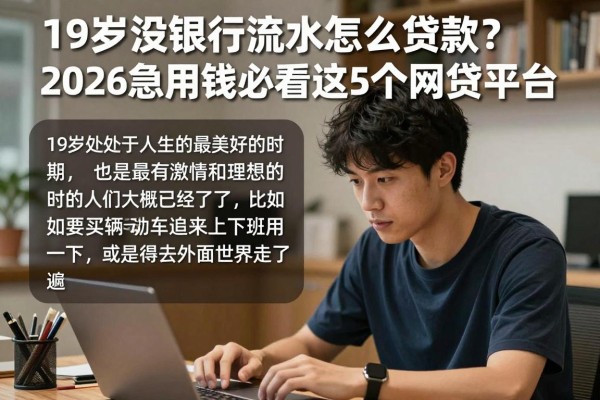 19岁没银行流水怎么贷款？2026急用钱必看这5个网贷平台