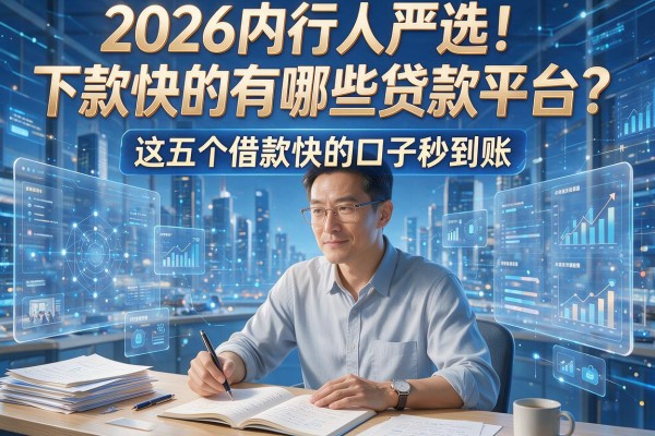 2026内行人严选！下款快的有哪些贷款平台？这五个借款快的口子秒到账