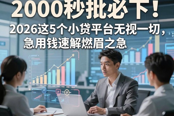 2000秒批必下!2026这5个小贷平台无视一切,急用钱速解燃眉之急