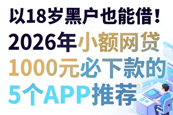 18岁黑户也能借!2026年小额网贷1000元必下款的5个APP推荐