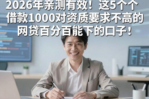 2026年亲测有效！这5个借款1000对资质要求不高的网贷百分百能下的口子，今日总结