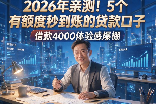 2026年亲测！5个有额度秒到账的贷款口子，借款4000体验感爆棚