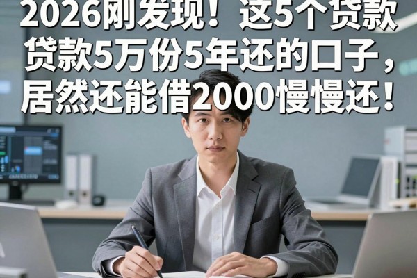 2026刚发现！这5个贷款5万份5年还的口子，居然还能借2000慢慢还！