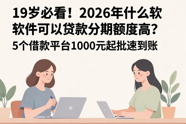 19岁必看！2026年什么软件可以贷款分期额度高？这5个借款平台1000元起批速到账